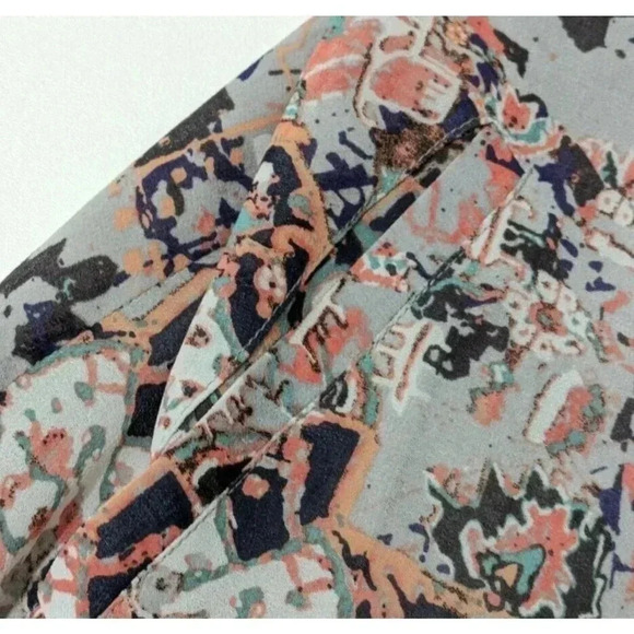 CAbi 5049 Fresco Print Gray Multicolor V Neck Slip Dress with Pockets Size XS - Picture 5 of 5